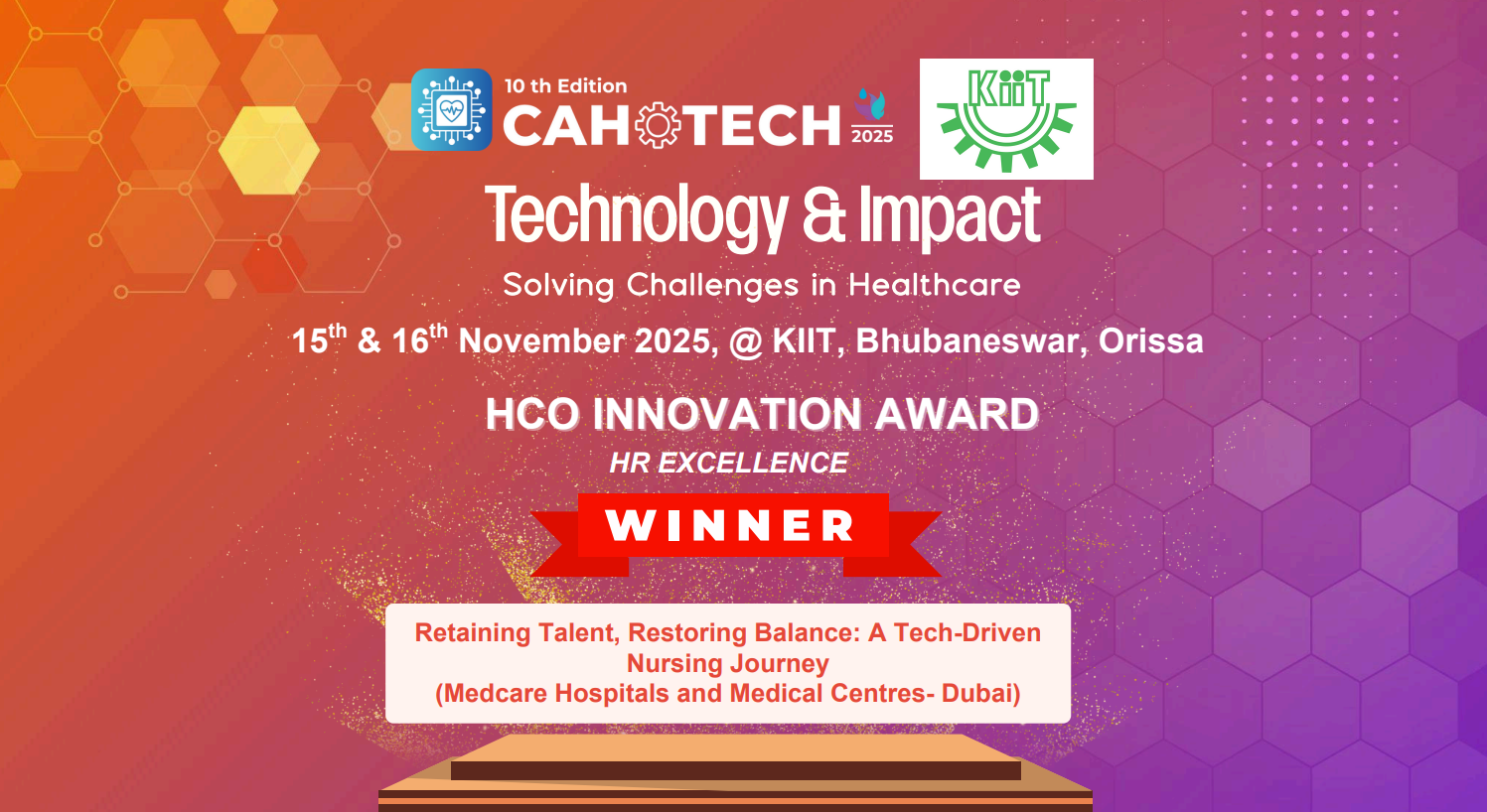 CAHOTECH 2025: Hospital Innovation :  HR Excellence -Retaining Talent, Restoring Balance: A Tech-Driven Nursing Journey (Medcare Hospitals and Medical Centres- Dubai) -Ms Akanksha Dicholkar